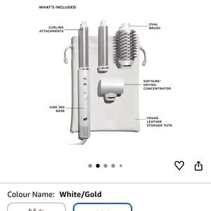 T3 White and Silver Styling Set with Brushes & Attachments